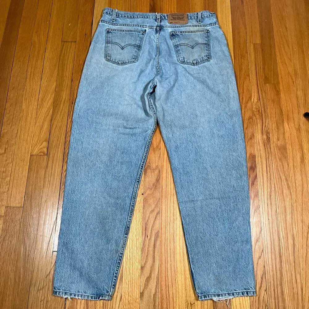 VTG 90s Levi's 550 Orange Tab Jeans Mens 37x30 Relaxed Fit Tapered Wear Distress